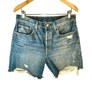 Levi 501‎ Denim Cut Off Destressed Shorts W31